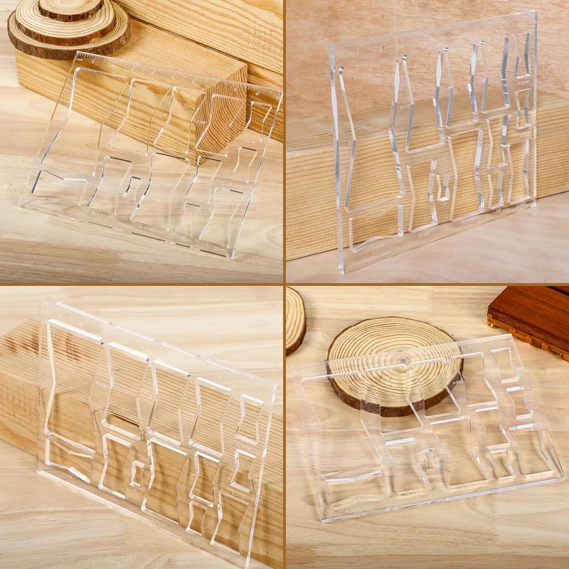 soimuk Router Templates for Woodworking,Router Jig Butterfly Inlay Templates Decorative,13-in-1 Bowtie Router Templates(10 * 7.8 inches) - Image 4